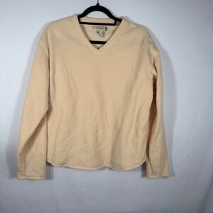 Traveler Gear Fleece V Neck Pullover Sweater Women's XL Yellow